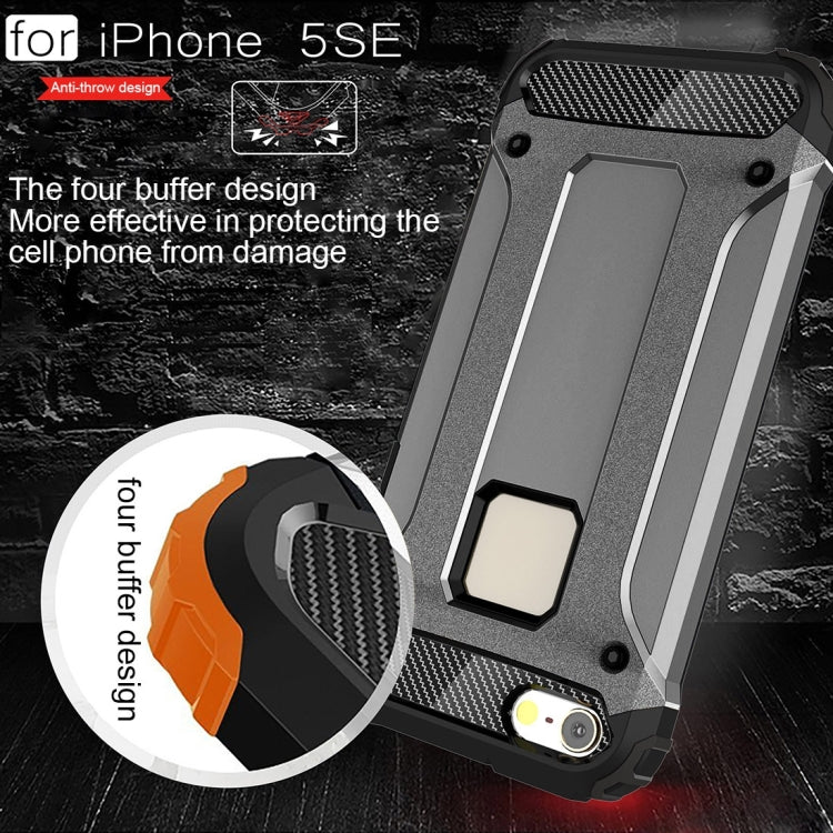 Tough Armor TPU + PC Combination Case for iPhone SE & 5 & 5s(Grey) - More iPhone Cases by buy2fix | Online Shopping UK | buy2fix