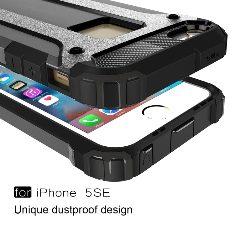 Tough Armor TPU + PC Combination Case for iPhone SE & 5 & 5s(Grey) - More iPhone Cases by buy2fix | Online Shopping UK | buy2fix