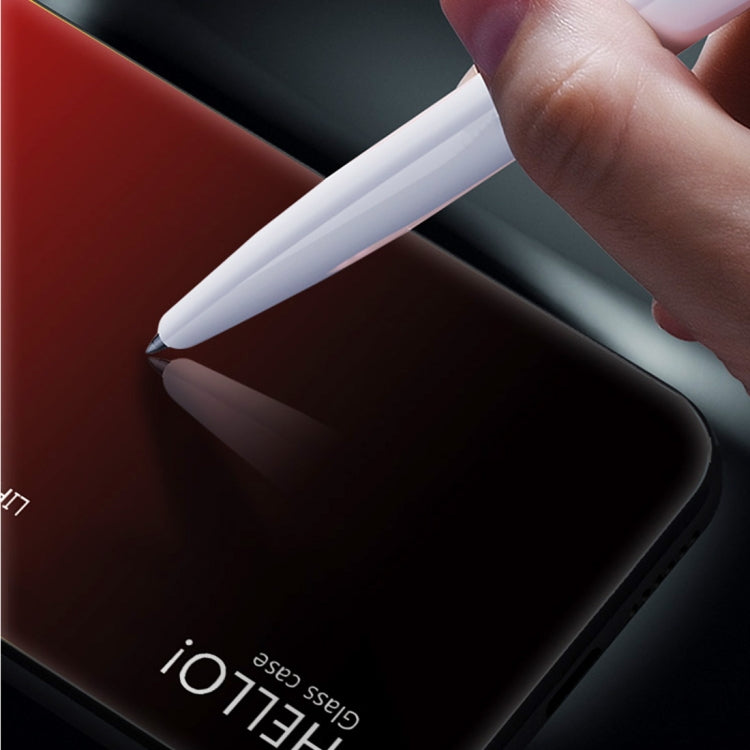 For iPhone X / XS Gradient Color Glass Case (Black) - More iPhone Cases by buy2fix | Online Shopping UK | buy2fix