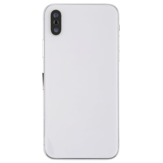 Battery Back Cover Assembly with Side Keys & Vibrator & Speaker Ringer Buzzer & Power Button + Volume Button Flex Cable & Card Tray & Battery Adhesive for iPhone X(White) by buy2fix