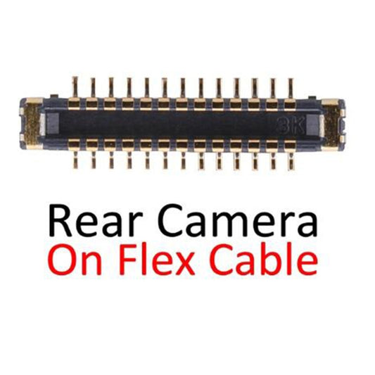Rear Back Camera FPC Connector On Flex Cable for iPhone X by buy2fix