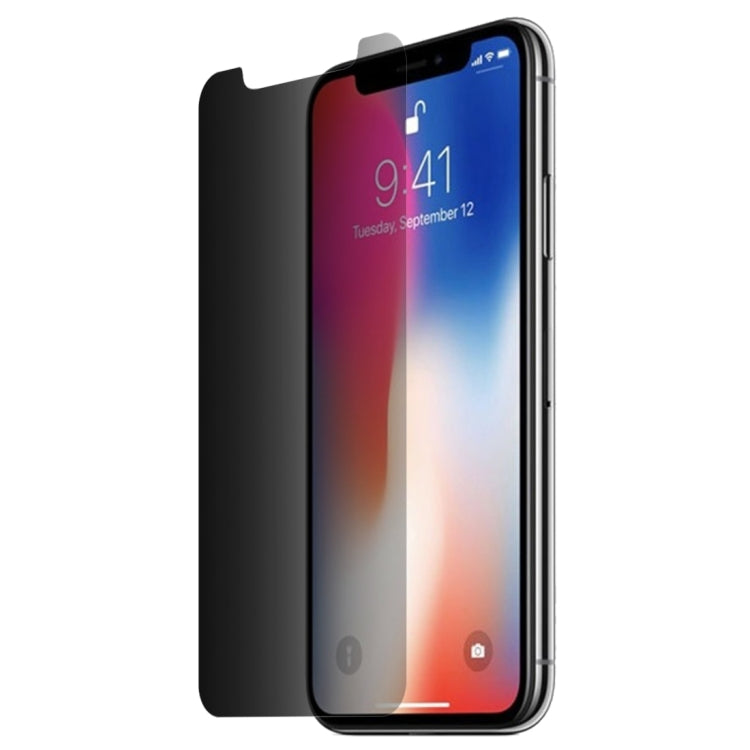 For iPhone X & XS 0.26mm 9H 3D Non-full Screen Highly Transparent Privacy Anti-glare Tempered Glass Film - iPhone X & XS Tempered Glass by buy2fix | Online Shopping UK | buy2fix
