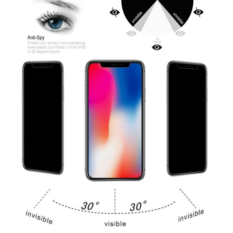 For iPhone X & XS 0.26mm 9H 3D Non-full Screen Highly Transparent Privacy Anti-glare Tempered Glass Film - iPhone X & XS Tempered Glass by buy2fix | Online Shopping UK | buy2fix