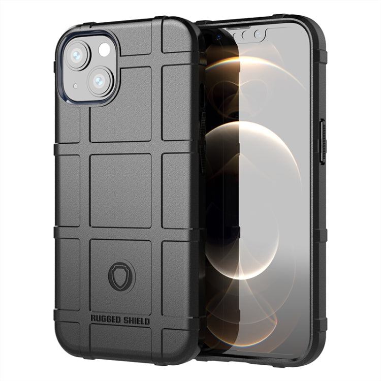 For iPhone 13 Rugged Shield Full Coverage Shockproof TPU Case(Black) - iPhone 13 Cases by buy2fix | Online Shopping UK | buy2fix