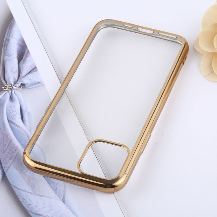 Transparent TPU Anti-Drop And Waterproof Mobile Phone Protective Case for iPhone 11 Pro Max(Gold) by buy2fix