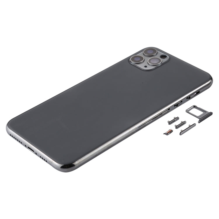 Back Housing Cover with SIM Card Tray & Side keys & Camera Lens for iPhone 11 Pro Max(Grey) - Back Cover by buy2fix | Online Shopping UK | buy2fix