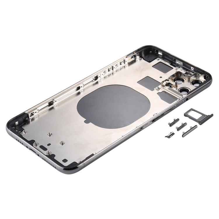 Back Housing Cover with SIM Card Tray & Side keys & Camera Lens for iPhone 11 Pro Max(Grey) - Back Cover by buy2fix | Online Shopping UK | buy2fix