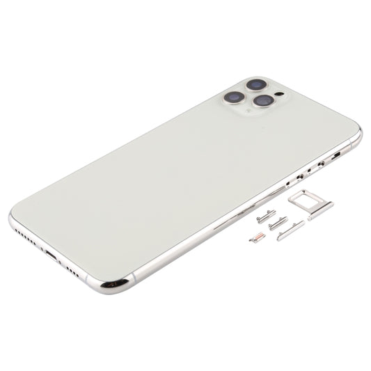 Back Housing Cover with SIM Card Tray & Side keys & Camera Lens for iPhone 11 Pro Max(Silver) by buy2fix