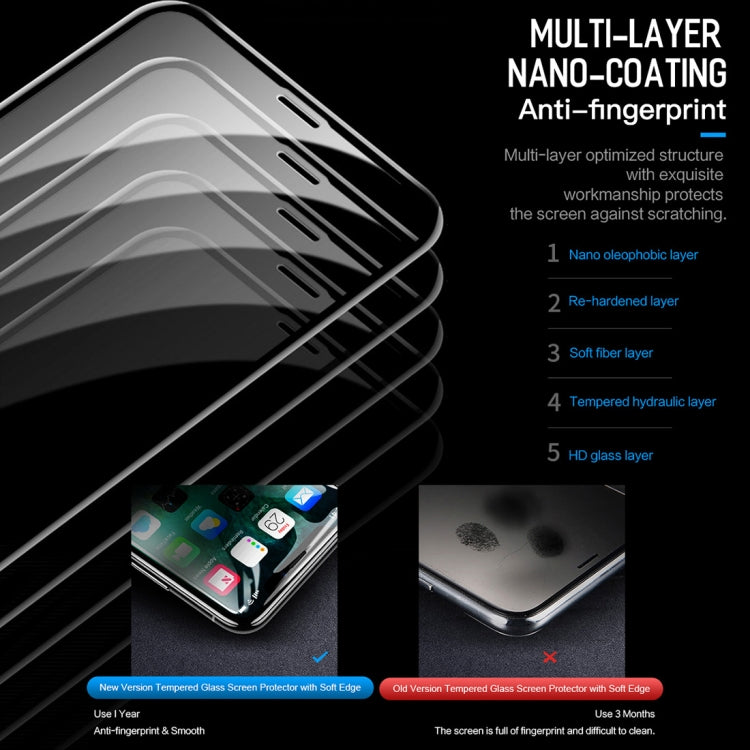 For iPhone 11 Pro Max / XS Max ROCK 0.23mm Soft Edge 7D Curved Surface Anti Blue-ray Full Screen Tempered Glass Film - iPhone XS Max Tempered Glass by ROCK | Online Shopping UK | buy2fix