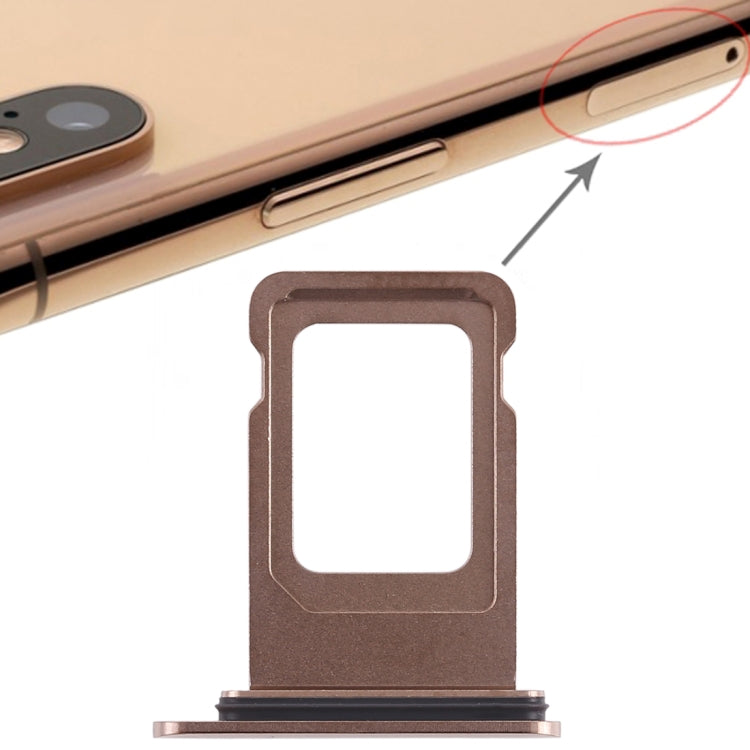Double SIM Card Tray for iPhone XS Max (Double SIM Card)(Gold) by buy2fix