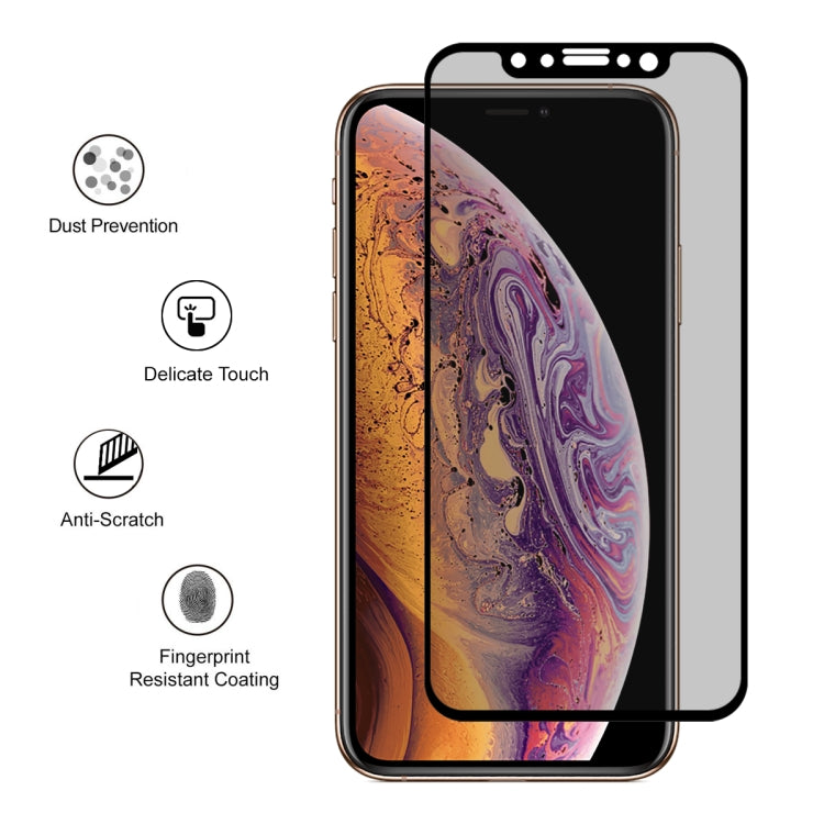 For iPhone XS Max ENKAY Hat-Prince 0.26mm 9H 6D Privacy Anti-glare Full Screen Tempered Glass Film - iPhone X & XS Tempered Glass by ENKAY | Online Shopping UK | buy2fix