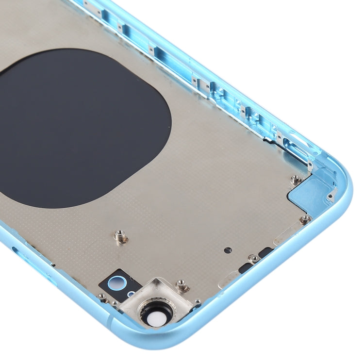 Back Housing Cover with Camera Lens & SIM Card Tray & Side Keys for iPhone XR(Blue) - Back Cover by buy2fix | Online Shopping UK | buy2fix