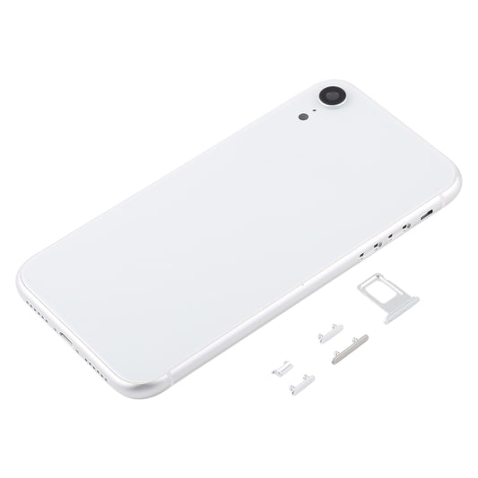 Back Housing Cover with Camera Lens & SIM Card Tray & Side Keys for iPhone XR(White) by buy2fix