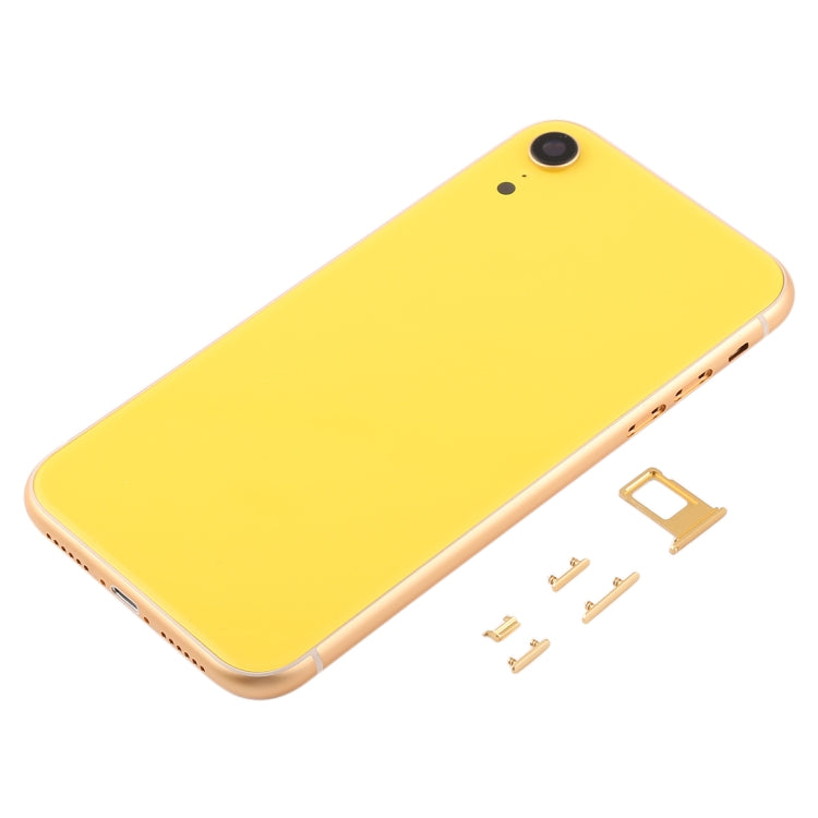 Back Housing Cover with Camera Lens & SIM Card Tray & Side Keys for iPhone XR(Yellow) - Back Cover by buy2fix | Online Shopping UK | buy2fix