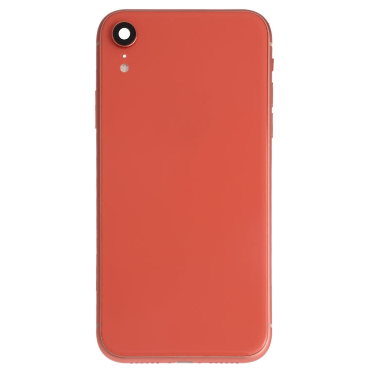 Battery Back Cover Assembly (with Side Keys & Speaker Ringer Buzzer & Motor & Camera Lens & Card Tray & Power Button + Volume Button + Charging Port + Signal Flex Cable & Wireless Charging Module) for iPhone XR(Orange) - Back Cover by buy2fix | Online Shopping UK | buy2fix