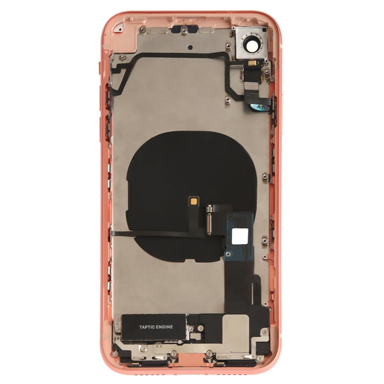 Battery Back Cover Assembly (with Side Keys & Speaker Ringer Buzzer & Motor & Camera Lens & Card Tray & Power Button + Volume Button + Charging Port + Signal Flex Cable & Wireless Charging Module) for iPhone XR(Orange) - Back Cover by buy2fix | Online Shopping UK | buy2fix