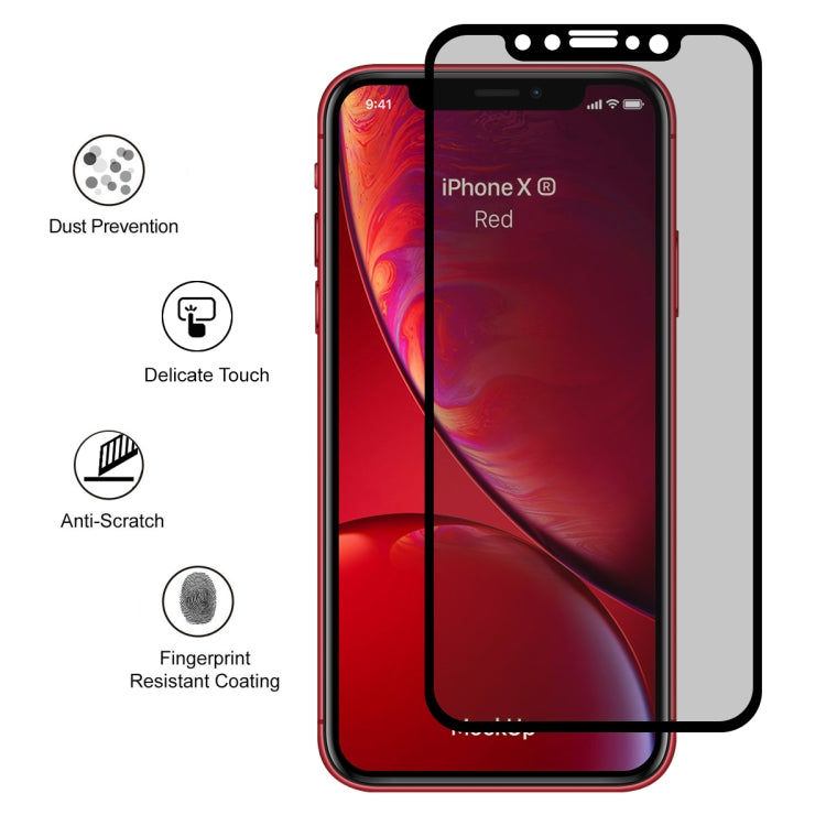 For iPhone 11 / XR ENKAY Hat-Prince 0.26mm 9H 6D Privacy Anti-glare Full Screen Tempered Glass Film - iPhone XR Tempered Glass by ENKAY | Online Shopping UK | buy2fix