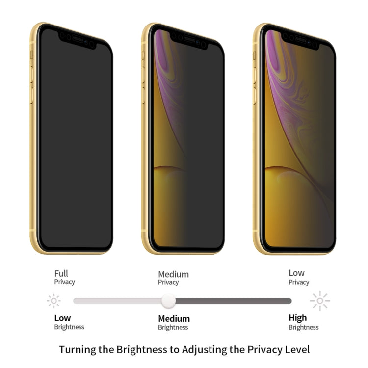 For iPhone 11 / XR ENKAY Hat-Prince 0.26mm 9H 6D Privacy Anti-glare Full Screen Tempered Glass Film - iPhone XR Tempered Glass by ENKAY | Online Shopping UK | buy2fix