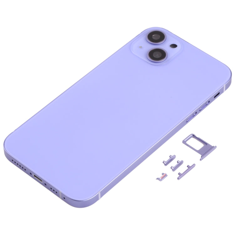 Back Housing Cover with Appearance Imitation of iP13 for iPhone XR(Purple) - Back Cover by buy2fix | Online Shopping UK | buy2fix