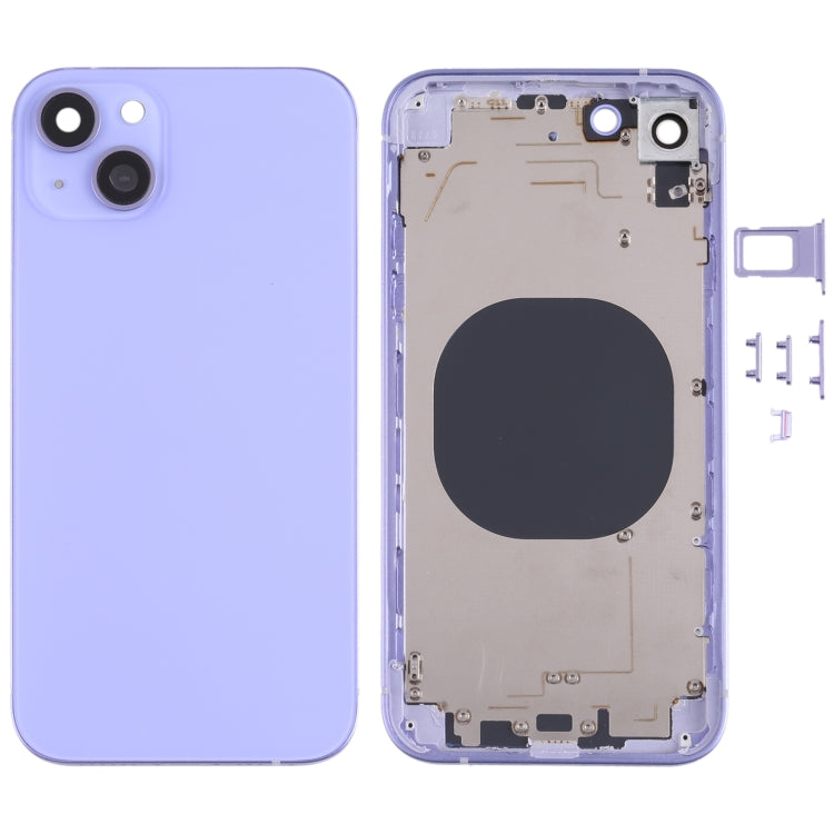 Back Housing Cover with Appearance Imitation of iP13 for iPhone XR(Purple) - Back Cover by buy2fix | Online Shopping UK | buy2fix