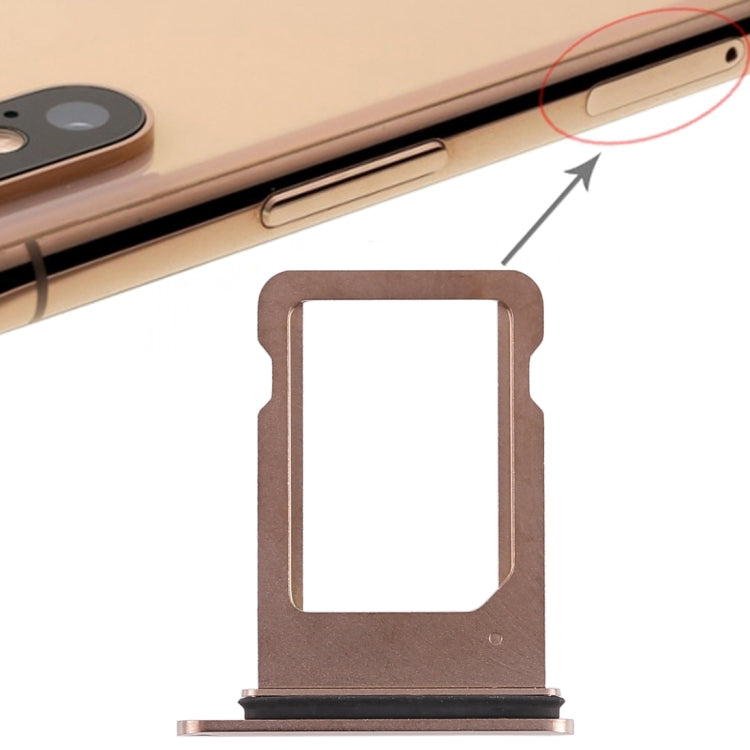 SIM Card Tray for iPhone XS (Single SIM Card)(Gold) - Others by buy2fix | Online Shopping UK | buy2fix