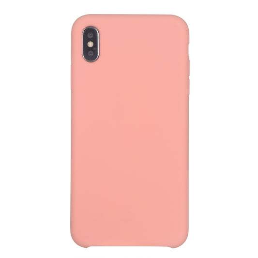 For iPhone XR Four Corners Full Coverage Liquid Silicone Case(Light Pink) by buy2fix