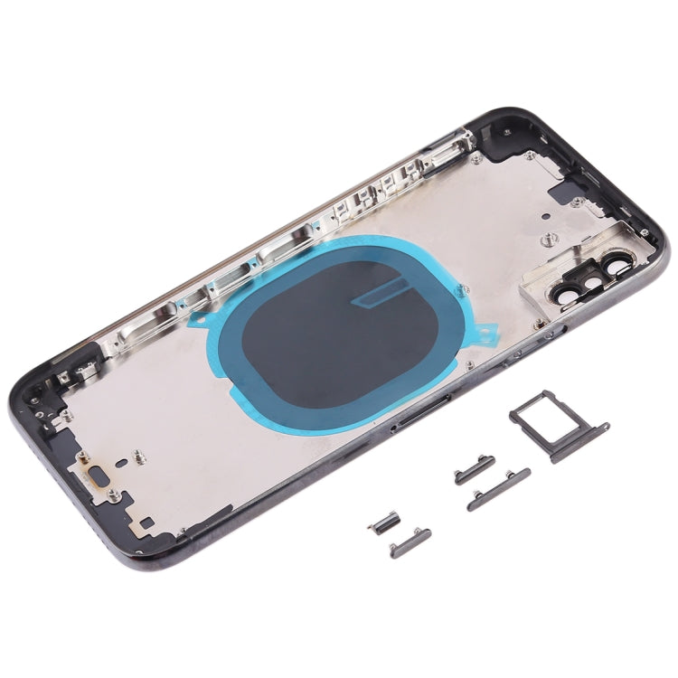 Back Cover with Camera Lens & SIM Card Tray & Side Keys for iPhone XS(Black) - Back Cover by buy2fix | Online Shopping UK | buy2fix