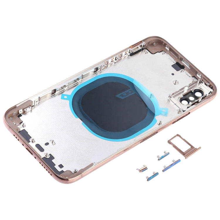 Back Cover with Camera Lens & SIM Card Tray & Side Keys for iPhone XS(Gold) - Back Cover by buy2fix | Online Shopping UK | buy2fix