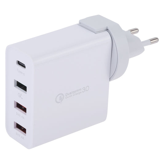A3P 3A Max Output USB-C / Type-C + QC3.0 + Dual USB 4 Ports Wall Travel Charger, EU Plug by buy2fix