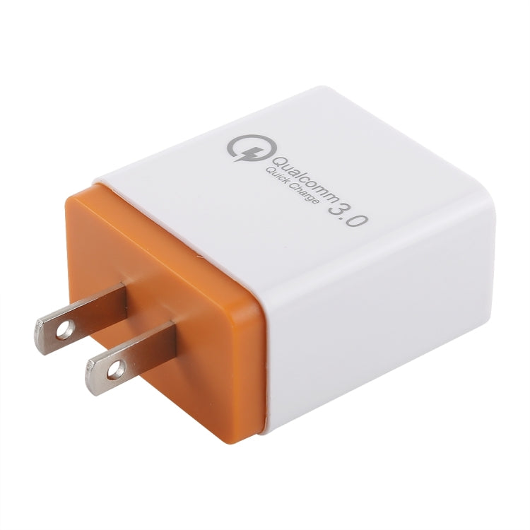 AR-QC-03 2.1A 3 USB Ports Quick Charger Travel Charger, US Plug (Orange) - USB Charger by buy2fix | Online Shopping UK | buy2fix