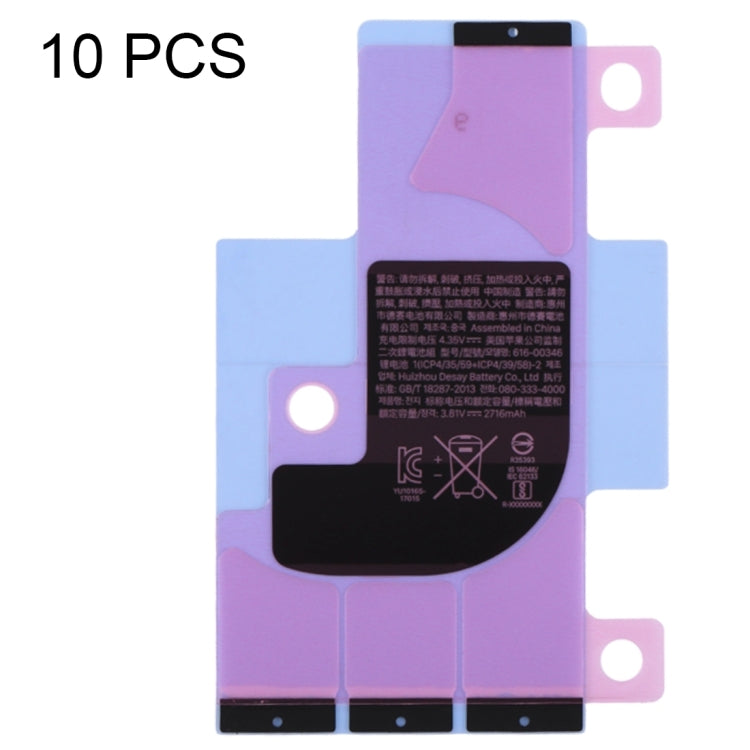 10 PCS Battery Adhesive Tape Stickers for iPhone XS - Others by buy2fix | Online Shopping UK | buy2fix