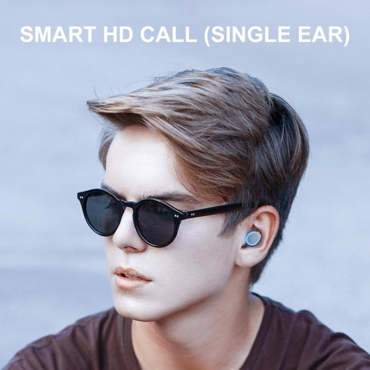 F9-5 Intelligent Noise Cancelling Touch Bluetooth Earphone with Charging Box, Supports Three-screen LED Power Display & HD Call & Power Bank & Siri(Black) by buy2fix