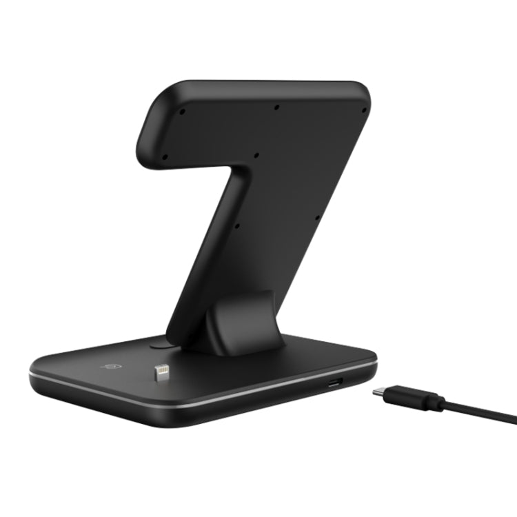 Z5 QI Vertical Magnetic Wireless Charger for Mobile Phones & Apple Watches & AirPods / Xiaomi Redmi AirDots, with Touch Ring Light (Black) - Apple Accessories by buy2fix | Online Shopping UK | buy2fix