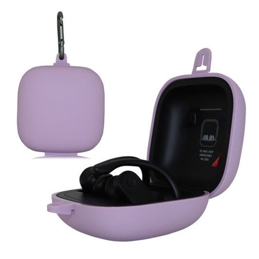 Solid Color Silicone Wireless Bluetooth Earphone Protective Case for Beats Powerbeats Pro(Purple) by buy2fix