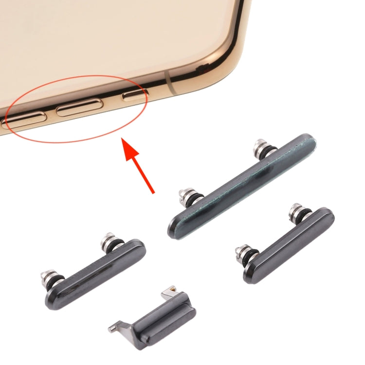Side Keys (Power Button + Volume Button + Mute Button) for iPhone XS / XS Max(Black) by buy2fix