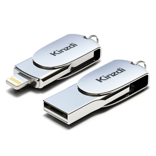 Kinzdi 32GB USB + 8 Pin Interface Metal Twister Flash U Disk (Silver) by Kinzdi