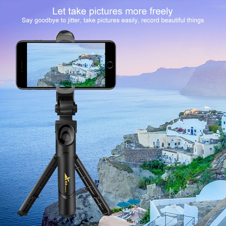XT-09 Multi-function Live Broadcast Mobile Bluetooth Self-timer Pole Tripod (White) by buy2fix