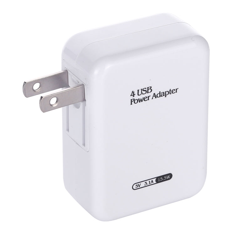 HT-CD03 15.5W 5V 3.1A 4-Port USB Wall Charger Travel Charger, US Plug - USB Charger by buy2fix | Online Shopping UK | buy2fix