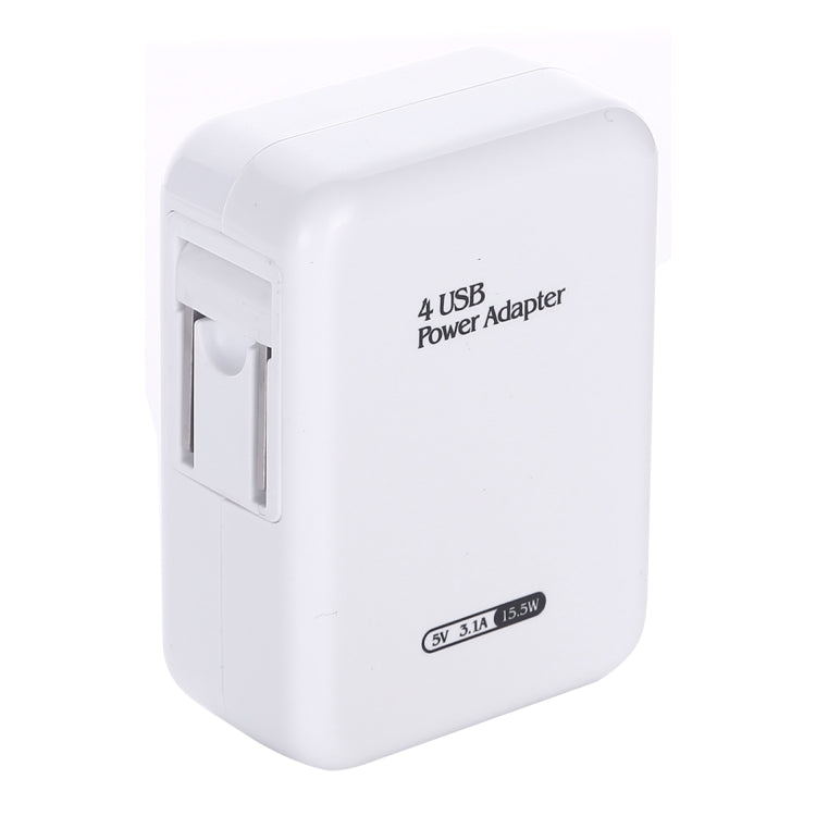 HT-CD03 15.5W 5V 3.1A 4-Port USB Wall Charger Travel Charger, US Plug - USB Charger by buy2fix | Online Shopping UK | buy2fix