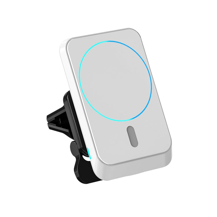 JJT-969 15W Max Output Magnetic Car Air Outlet Bracket Wireless Charger(White) - Wireless Charger Holders by buy2fix | Online Shopping UK | buy2fix