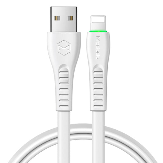 Mcdodo CA-6360 Flying Fish Series 8 Pin to USB LED Cable, Length: 1.2m(White) by Mcdodo
