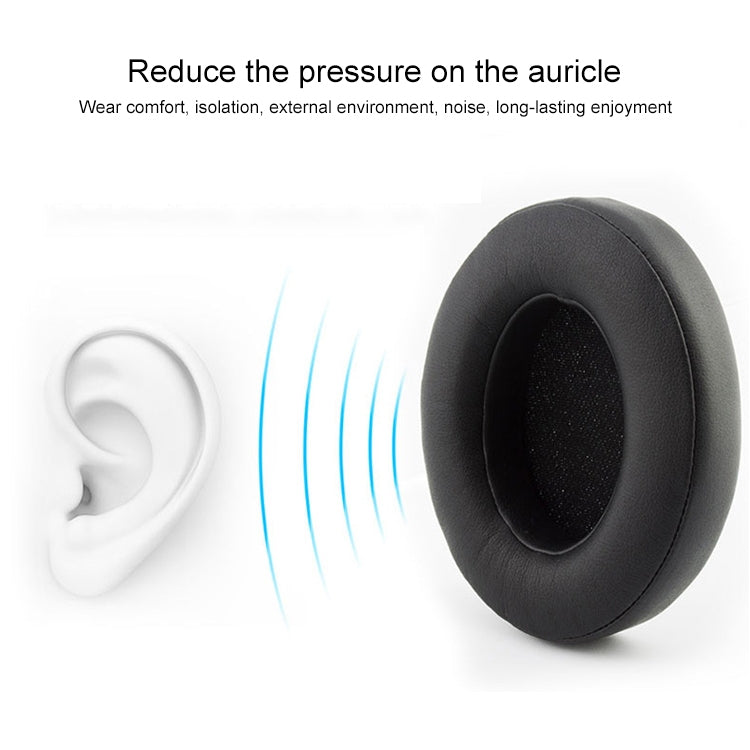 2 PCS For Beats EP Wired Headset Ear-cap Sponge Earmuffs(Black) - Earmuff & Pad by buy2fix | Online Shopping UK | buy2fix