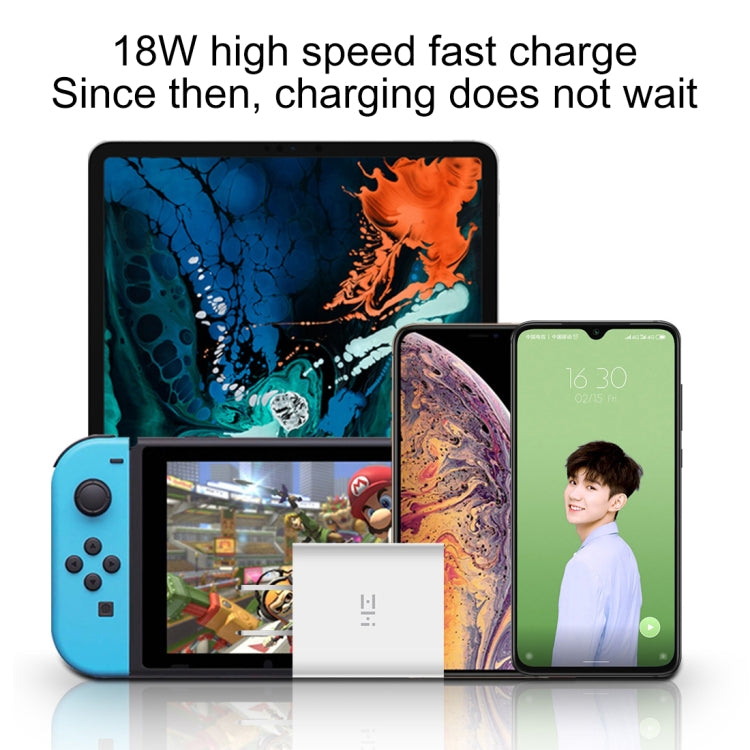 Original Xiaomi Youpin ZMI 20W Quick Charger Power Adapter with Type-C / USB-C to 8 Pin Charging Cable, US Plug(White) by Xiaomi