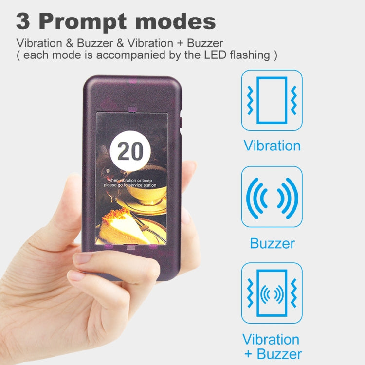 QC100 999 Channel Restaurant Wireless Paging Queuing Calling System with 20 Call Coaster Pagers, EU Plug - Alarm System by buy2fix | Online Shopping UK | buy2fix