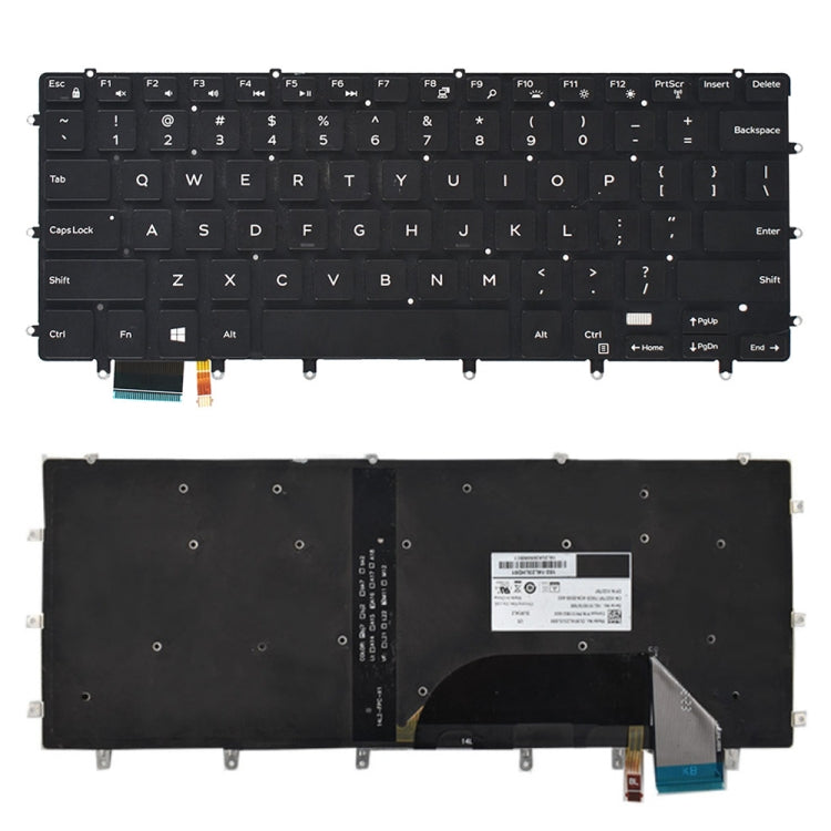 US Keyboard with Backlight for Dell xps 15 9550 9560 (Black) - Replacement Keyboards by buy2fix | Online Shopping UK | buy2fix