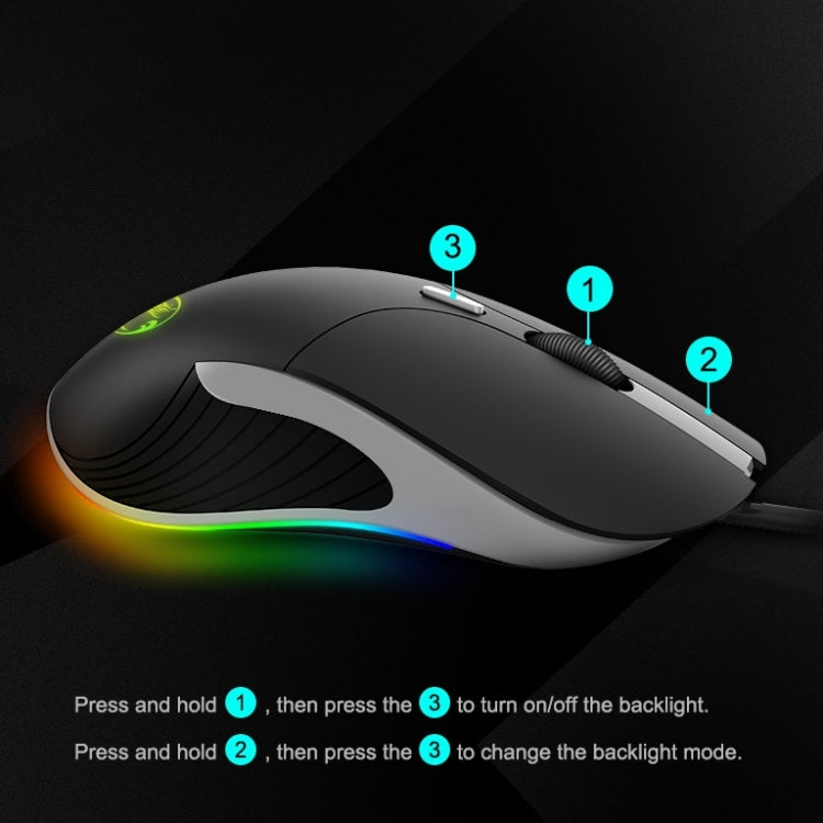 iMICE X6 Wired Mouse 6-button Colorful RGB Gaming Mouse(Black) - Wired Mice by iMICE | Online Shopping UK | buy2fix