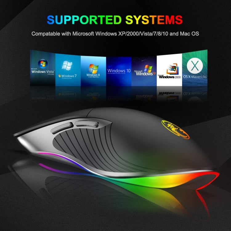 iMICE X6 Wired Mouse 6-button Colorful RGB Gaming Mouse(Black) - Wired Mice by iMICE | Online Shopping UK | buy2fix