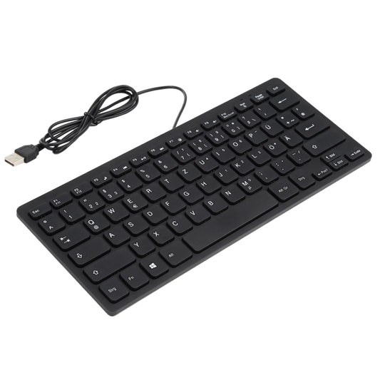 TT-A01 Ultra-thin Design Mini Wired Keyboard, German Version (Black) by buy2fix