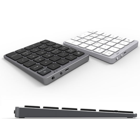 N960 Ultra-thin Universal Aluminum Alloy Rechargeable Wireless Bluetooth Numeric Keyboard (Grey) by buy2fix