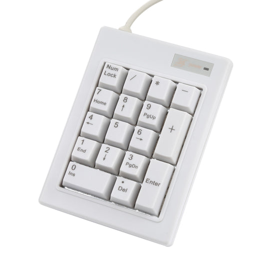 DX-17A 17-keys USB Wired Mechanical Black Shaft Mini Numeric Keyboard(White) by buy2fix